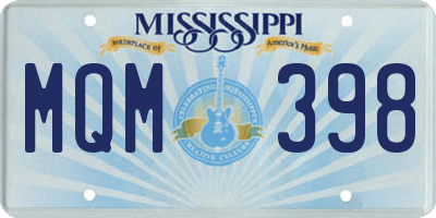 MS license plate MQM398