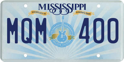 MS license plate MQM400