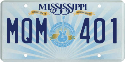 MS license plate MQM401