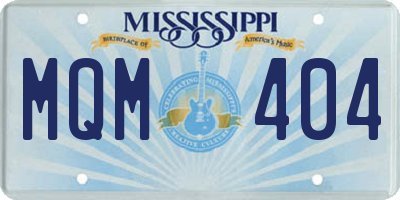 MS license plate MQM404