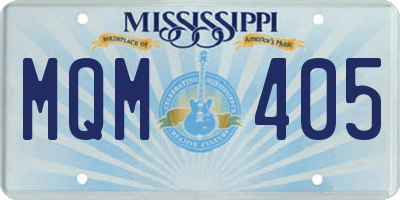 MS license plate MQM405