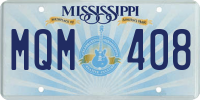 MS license plate MQM408