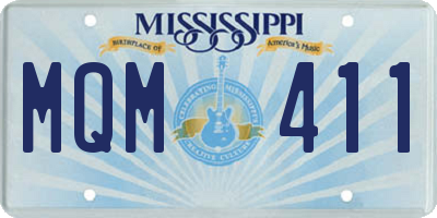 MS license plate MQM411