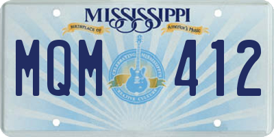 MS license plate MQM412
