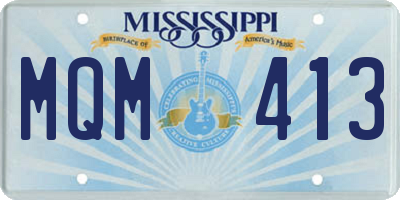 MS license plate MQM413
