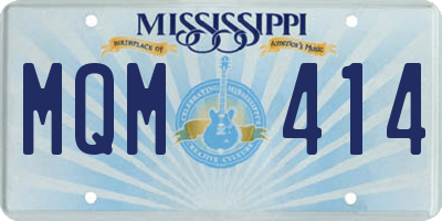 MS license plate MQM414