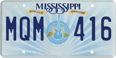 MS license plate MQM416