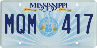 MS license plate MQM417