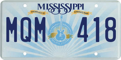 MS license plate MQM418