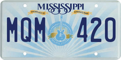 MS license plate MQM420