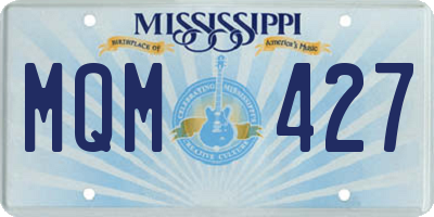 MS license plate MQM427
