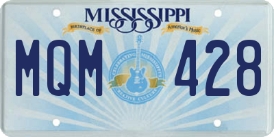 MS license plate MQM428