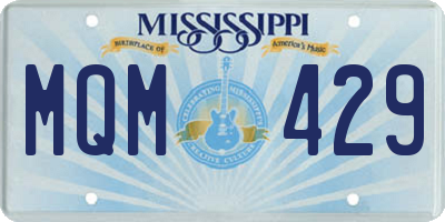 MS license plate MQM429