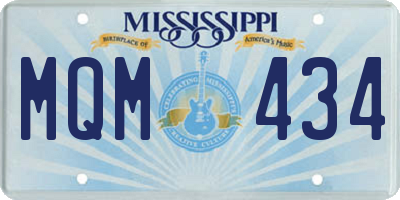 MS license plate MQM434
