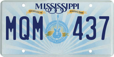 MS license plate MQM437
