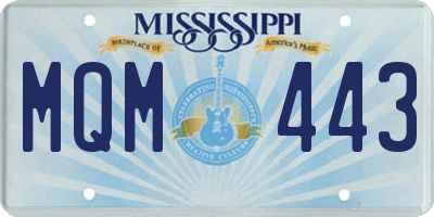 MS license plate MQM443