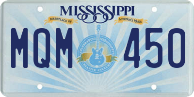 MS license plate MQM450
