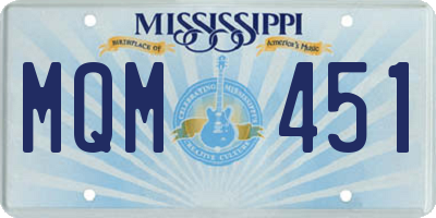 MS license plate MQM451