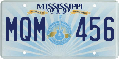 MS license plate MQM456