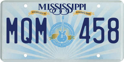MS license plate MQM458