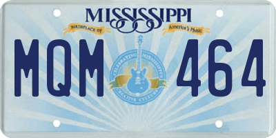 MS license plate MQM464