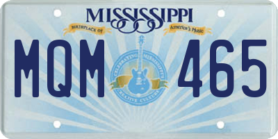 MS license plate MQM465