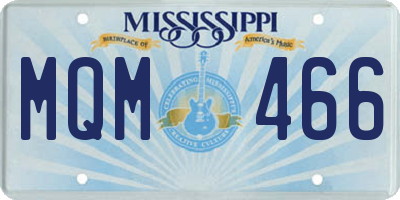 MS license plate MQM466
