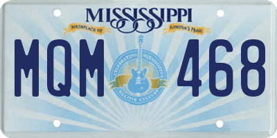 MS license plate MQM468
