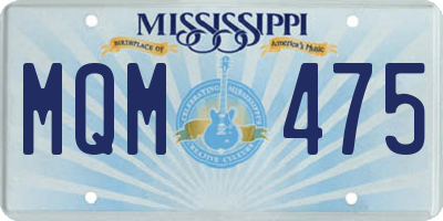 MS license plate MQM475
