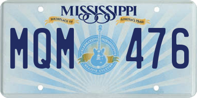 MS license plate MQM476