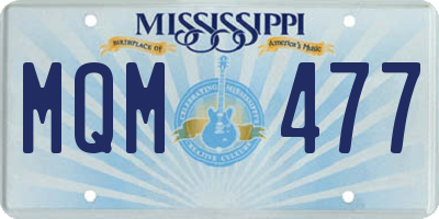 MS license plate MQM477