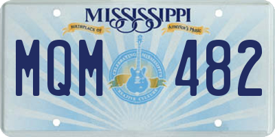 MS license plate MQM482