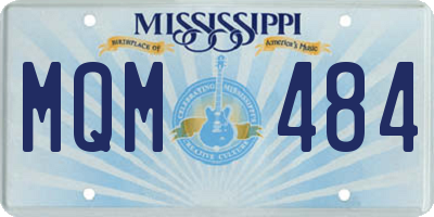 MS license plate MQM484