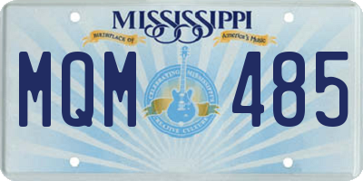 MS license plate MQM485