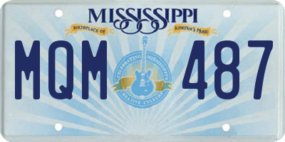 MS license plate MQM487