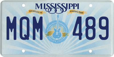 MS license plate MQM489