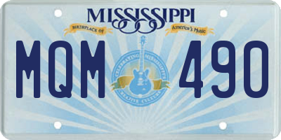 MS license plate MQM490