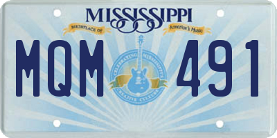 MS license plate MQM491