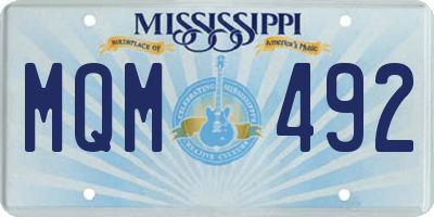 MS license plate MQM492