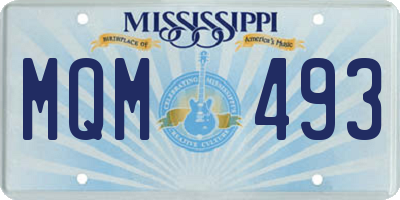 MS license plate MQM493