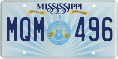 MS license plate MQM496