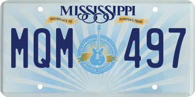 MS license plate MQM497