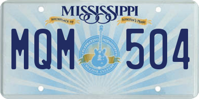 MS license plate MQM504