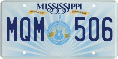 MS license plate MQM506