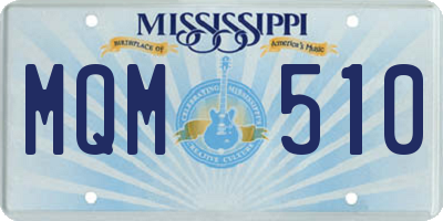 MS license plate MQM510