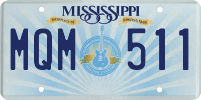 MS license plate MQM511