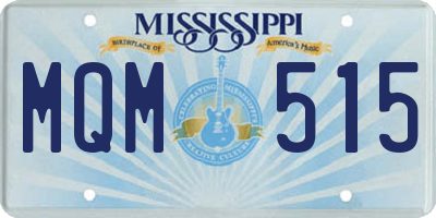 MS license plate MQM515