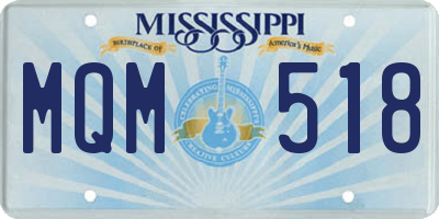 MS license plate MQM518