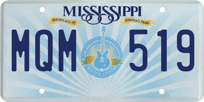 MS license plate MQM519