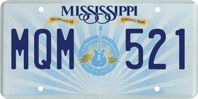 MS license plate MQM521